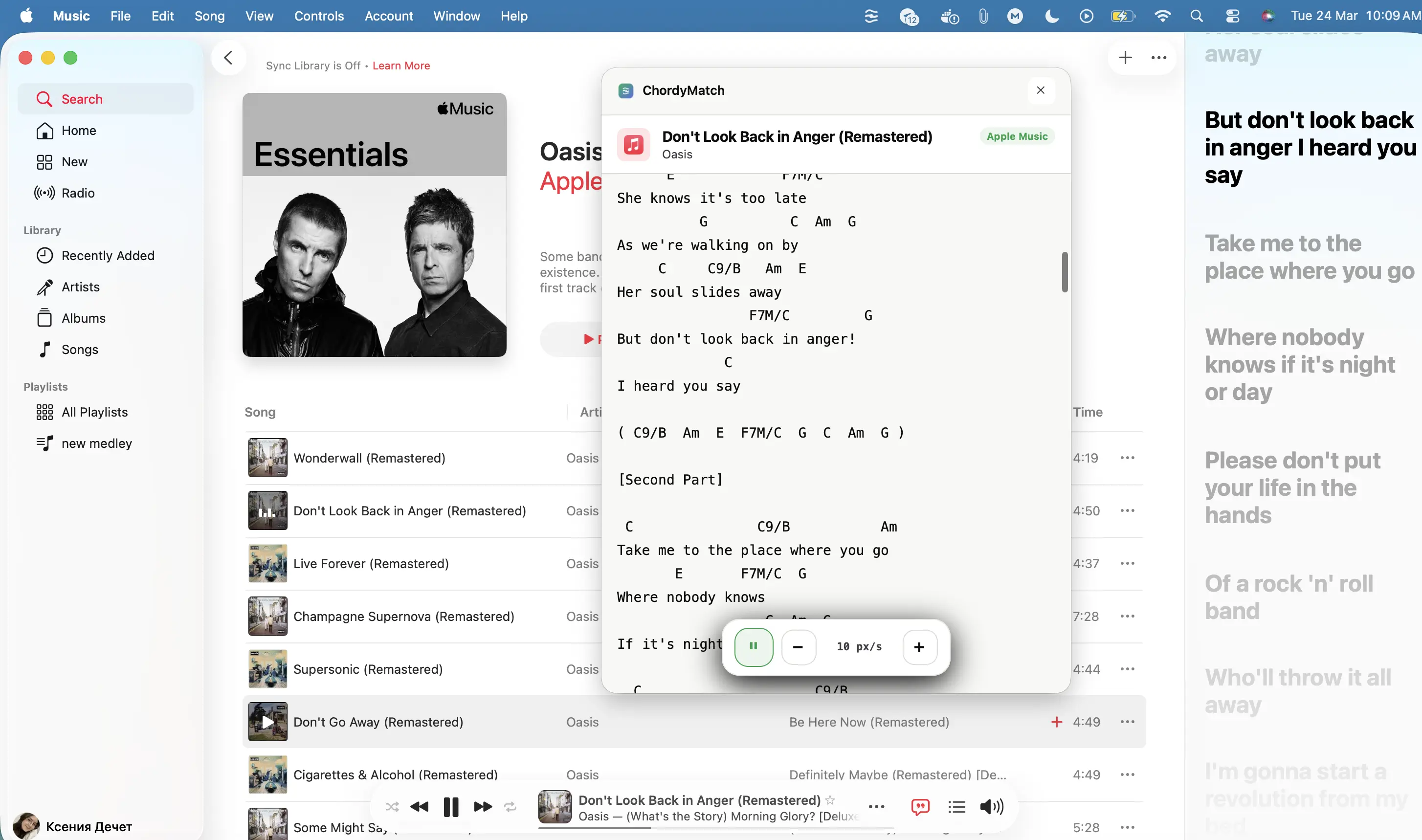 ChordyMatch on macOS